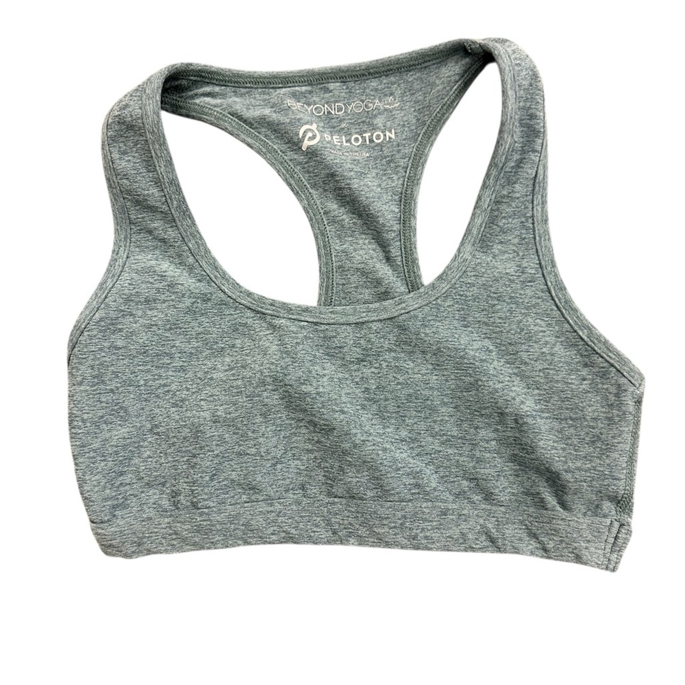 Beyond‎ Yoga x Peloton Womens Work It Out Sports Bra S Spacedye Green Racerback